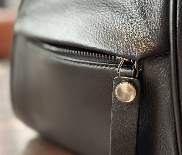 Cute Women's Black Leather Backpack Purse Mini Leather Rucksack Bag Quality