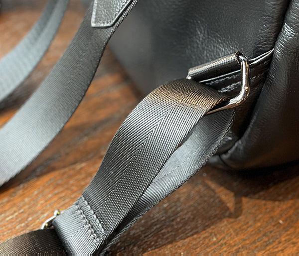 Cute Women's Black Leather Backpack Purse Mini Leather Rucksack Bag Unique