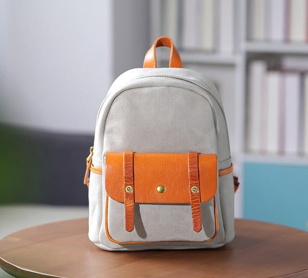 Cute Women's Canvas Backpack Purse Canvas Rucksack Beautiful