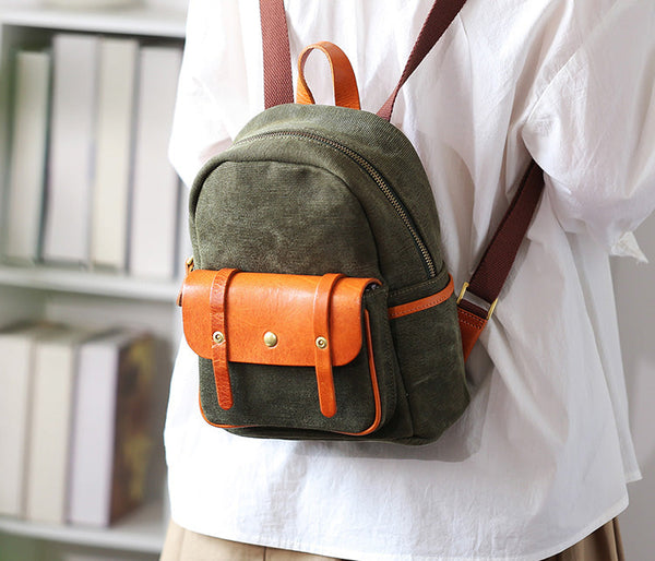 Cute Women's Canvas Backpack Purse Canvas Rucksack Cool