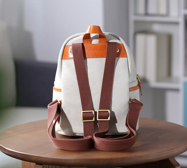 Cute Women's Canvas Backpack Purse Canvas Rucksack Durable