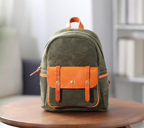 Cute Women's Canvas Backpack Purse Canvas Rucksack Elegant