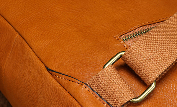 Cute Women's Small Leather Backpack Purse Ladies Brown Leather Rucksack Bag Classy