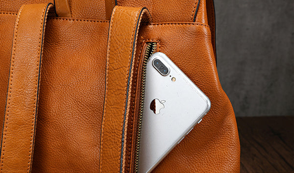 Cute Women's Small Leather Backpack Purse Ladies Brown Leather Rucksack Bag Cowhide