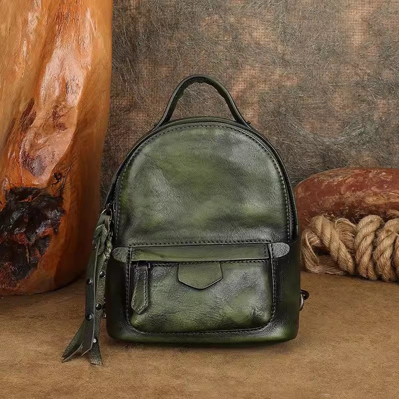 Cute Womens Genuine Leather Bckpack Purse Leather Rucksack Affordable