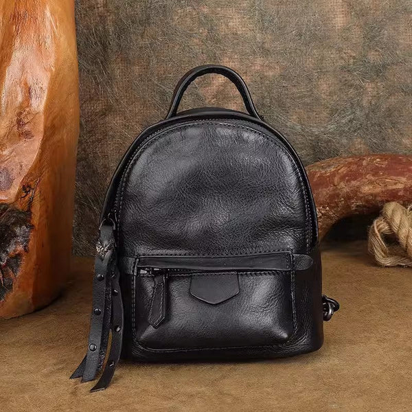 Cute Womens Genuine Leather Bckpack Purse Leather Rucksack Beautiful