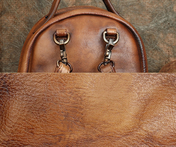 Cute Womens Genuine Leather Bckpack Purse Leather Rucksack Cowhide