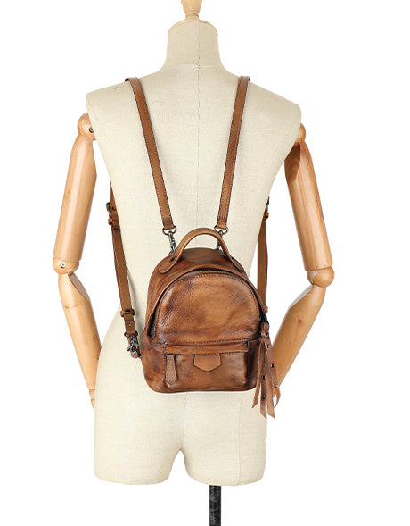 Cute Womens Genuine Leather Bckpack Purse Leather Rucksack Designer