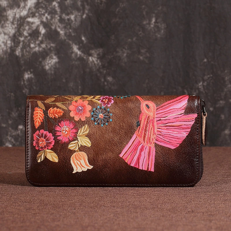 Cute Womens Leather Clutch Wallet Genuine Leather Purse For Ladies Affordable