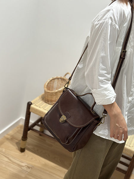 Cute Womens Mini Leather Backpack Bag Small Over The Shoulder Purse Genuine-Leather
