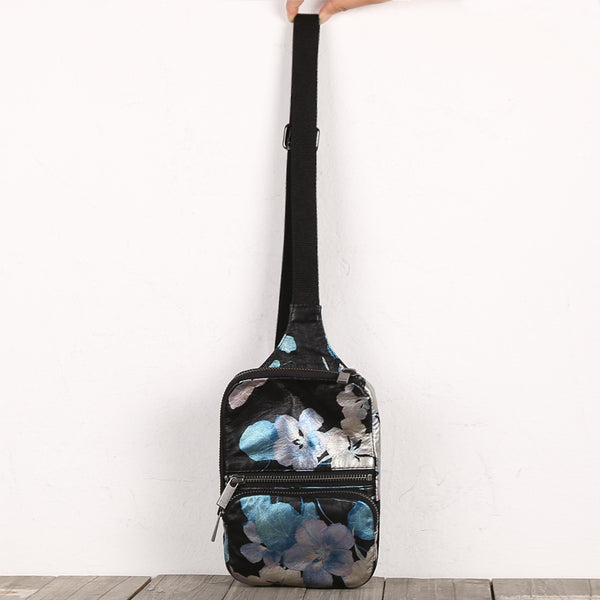 Elegant Women's Leather Crossbody Sling Bag Chest Bag For Women Badass