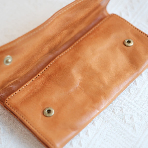 Elegant Women's Wallet With Coin Purse Genuine Leather Wallets For Ladies Brown