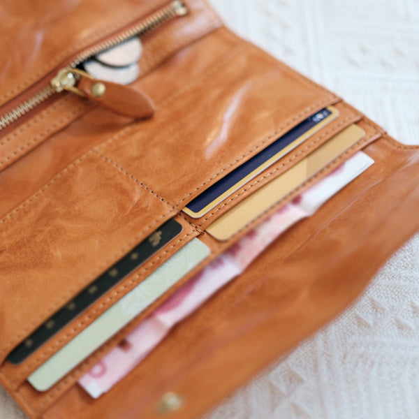 Elegant Women's Wallet With Coin Purse Genuine Leather Wallets For Ladies Designer