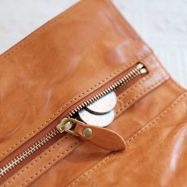 Elegant Women's Wallet With Coin Purse Genuine Leather Wallets For Ladies Details