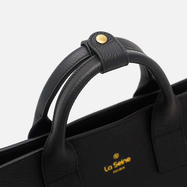 Functional Square Leather Backpack Top Handle Handbag for Women Cowhide