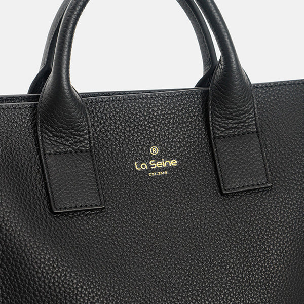 Functional Square Leather Backpack Top Handle Handbag for Women Durable