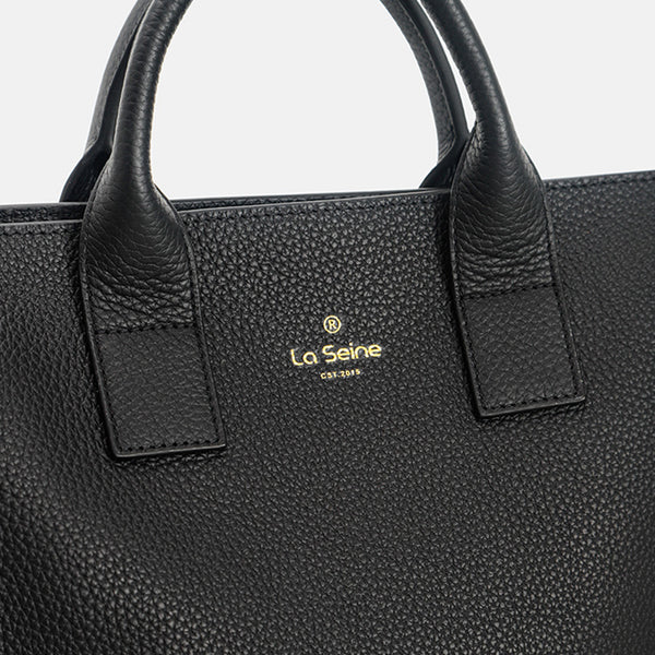 Functional Square Leather Backpack Top Handle Handbag for Women Durable