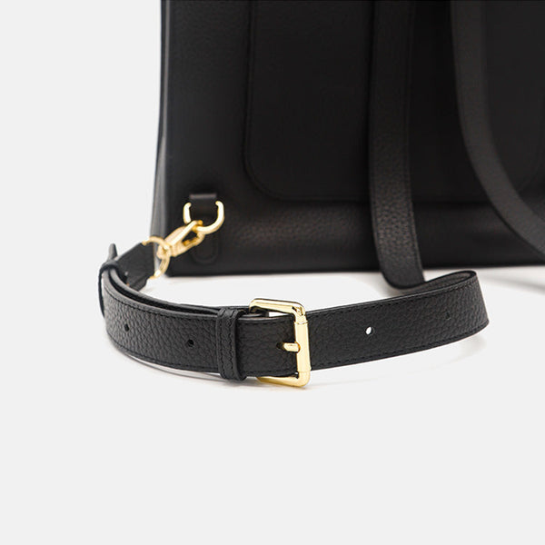 Functional Square Leather Backpack Top Handle Handbag for Women Trendy