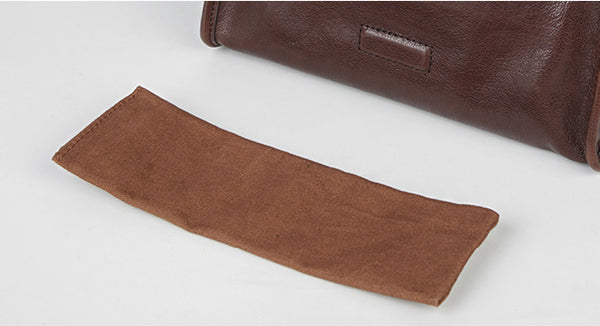 Genuine Leather Baguette Shoulder Bag for Women Vintage Underarm Purse with Detachable Straps Fashion