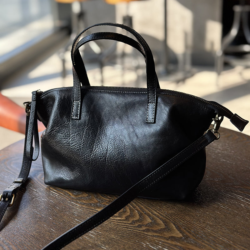 Genuine Leather Crossbody Bags For Women Zip Top Real Leather Handbags Casual