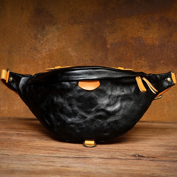 Genuine Leather Waist Bag for Women Vintage Crossbody Sling Bag Belt Bag Chest Purse Affordable