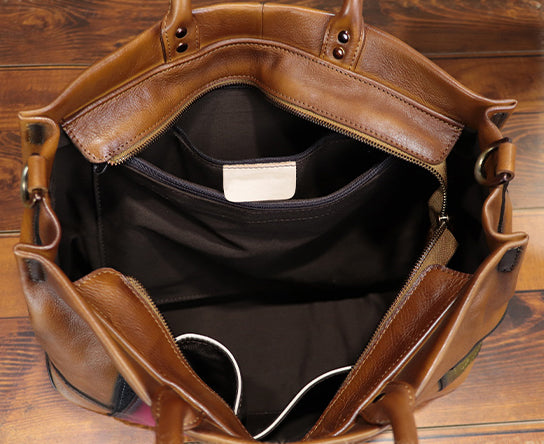 Handcrafted-Genuine-Leather-Tote-Bag-for-Women-Vintage-Patchwork-Handbag-with-Shoulder-Strap-Capacity