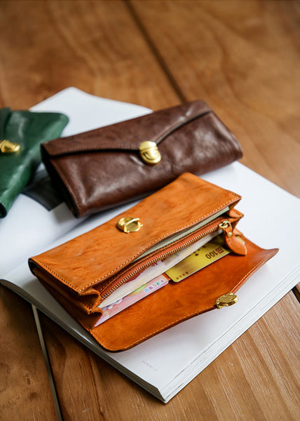 Handmade Womens Small Envelope Wallet Ladies Clutch Wallets Elegant
