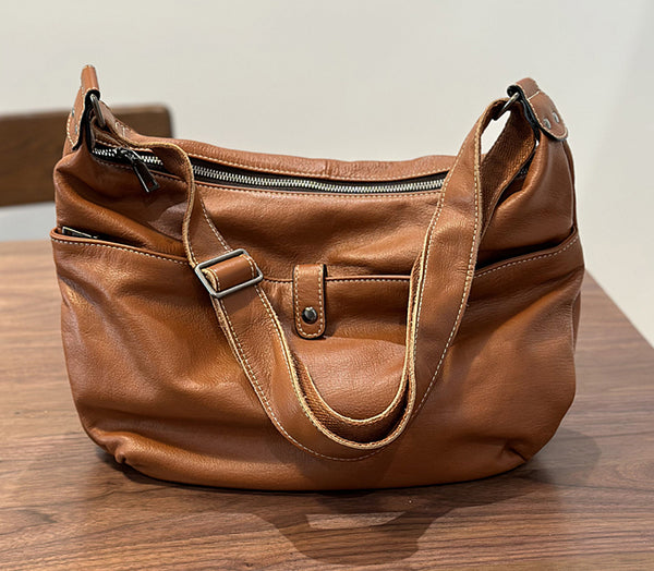 Hobo Ladies Leather Cross Body Bags Medium Brown Leather Shoulder Bag Cool