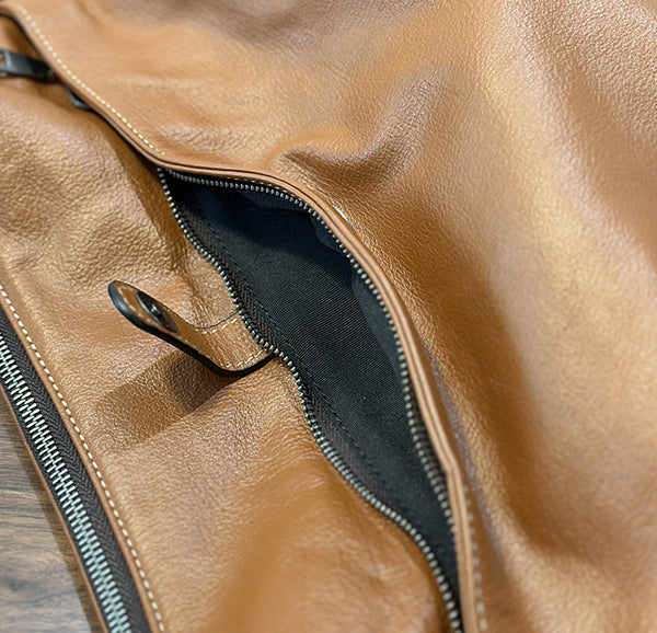 Hobo Ladies Leather Cross Body Bags Medium Brown Leather Shoulder Bag Details