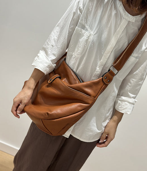 Hobo Ladies Leather Cross Body Bags Medium Brown Leather Shoulder Bag