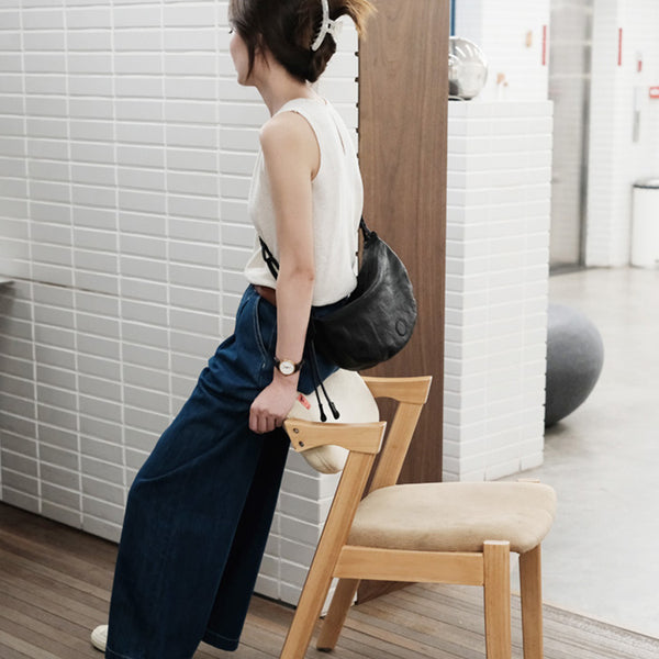 Hobo Women Soft Leather Shoulder Bag Black Crossbody Purses For Women Classic