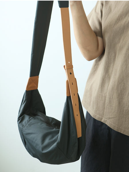 Hobo-Women's-Nylon-Crossbody-Bag-Nylon-Shoulder-Bags-with-Leather-Accents-Affordable