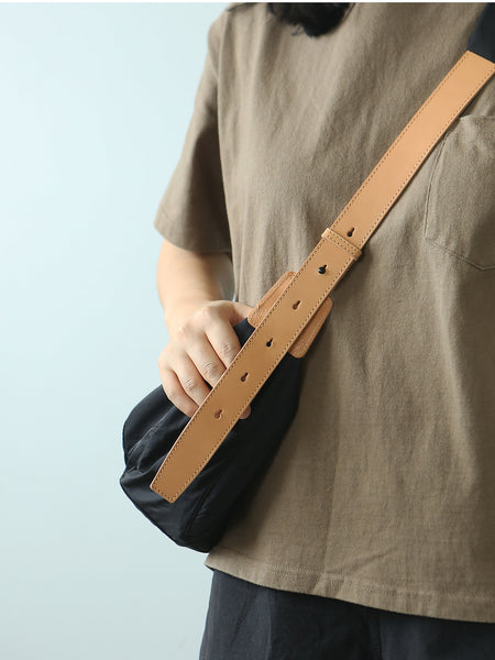 Hobo Women's Nylon Crossbody Bag Nylon Shoulder Bags with Leather Accents Beautiful