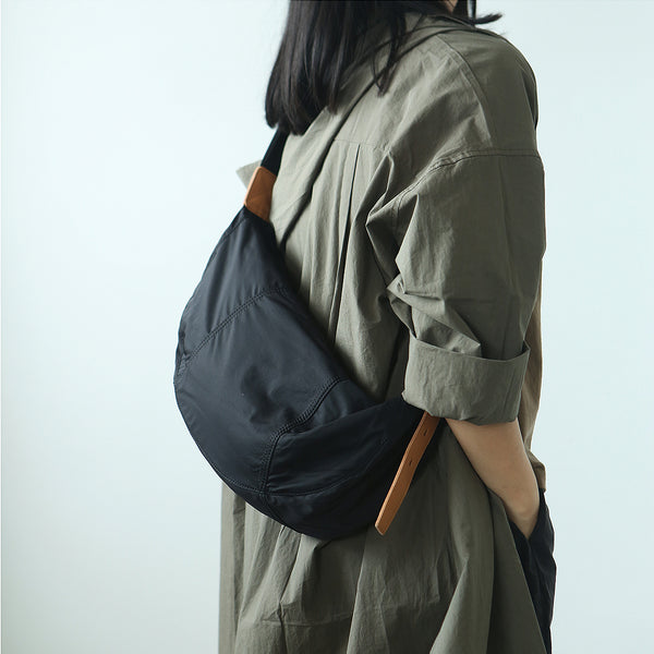 Hobo Women's Nylon Crossbody Bag Nylon Shoulder Bags with Leather Accents Classic