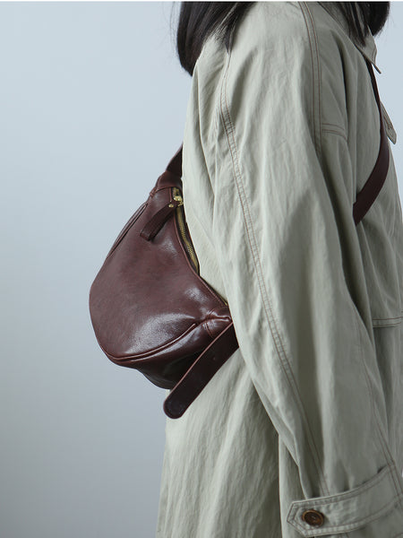 Hobo Womens Leather Over The Shoulder Bag Leather Small Crossbody Purse Brown