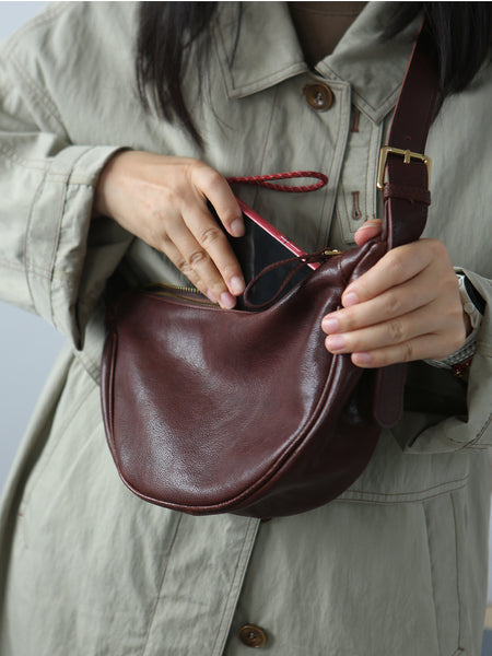 Hobo Womens Leather Over The Shoulder Bag Leather Small Crossbody Purse Cute