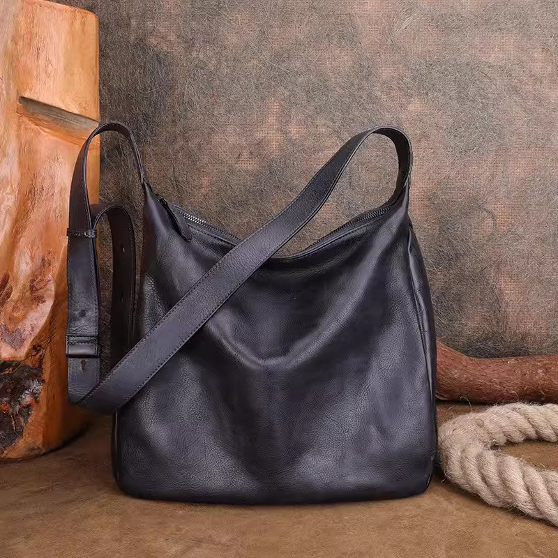 Hobo Womens Leather Slouch Bag Black Crossbody Bags For Women Badass