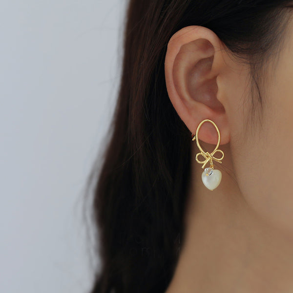 Hypoallergenic Clip On Earrings for Women-Gold Plated Sterling Silver with Mother of Pearl No Piercing Needed