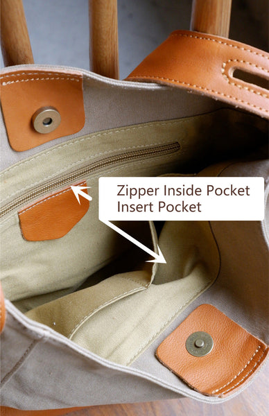 Chic Womens Green Canvas And Leather Handbags Small Over The Shoulder Purse