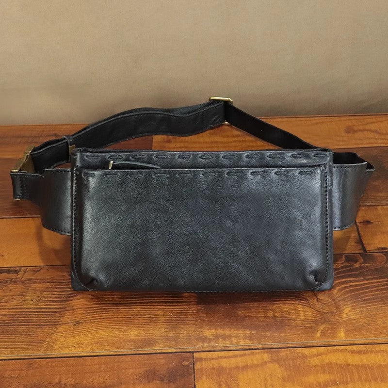 Ladies Designer Sling Bag Leather Women's Chest Bag Black