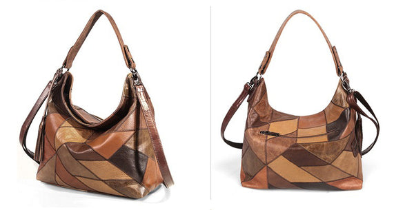 Ladies Genuine Leather Hobo Bags Shoulder Handbags For Women Casual