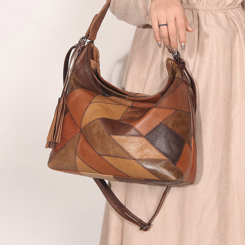 Ladies Genuine Leather Hobo Bags Shoulder Handbags For Women Chic