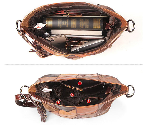 Ladies Genuine Leather Hobo Bags Shoulder Handbags For Women Inside