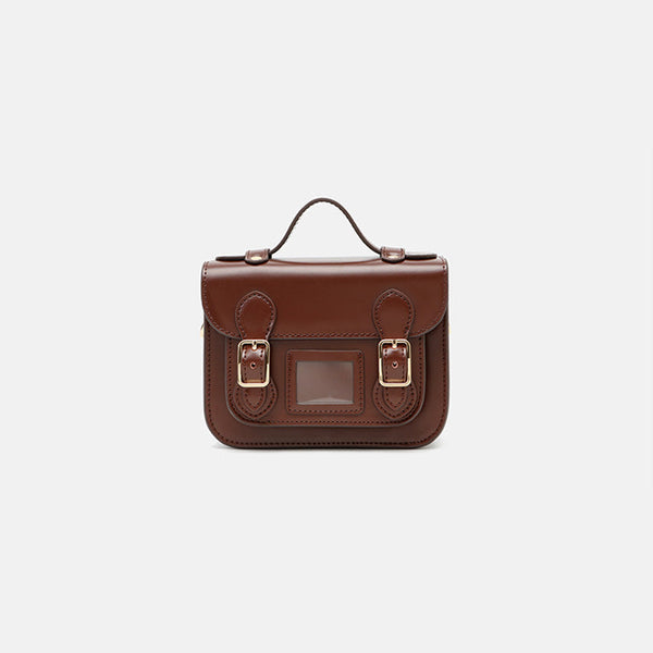 Ladies Mini Leather Crossbody Bag Brown Shoulder Bag Accessories