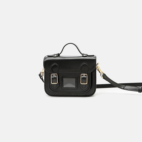 Ladies Mini Leather Crossbody Bag Brown Shoulder Bag Aesthetic