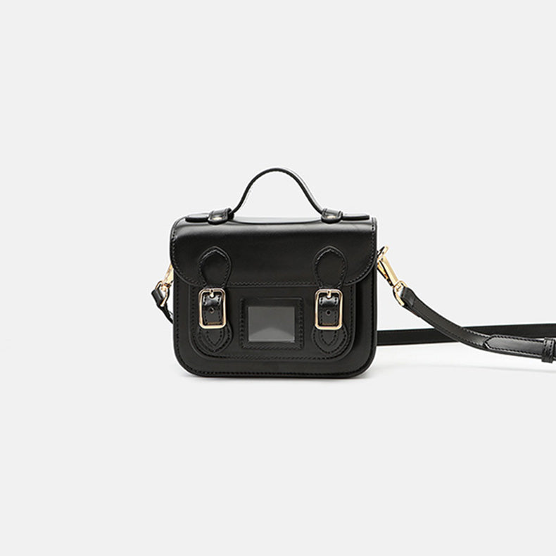 Ladies Mini Leather Crossbody Bag Brown Shoulder Bag Aesthetic