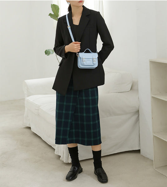 Ladies Mini Leather Crossbody Bag Brown Shoulder Bag Durable