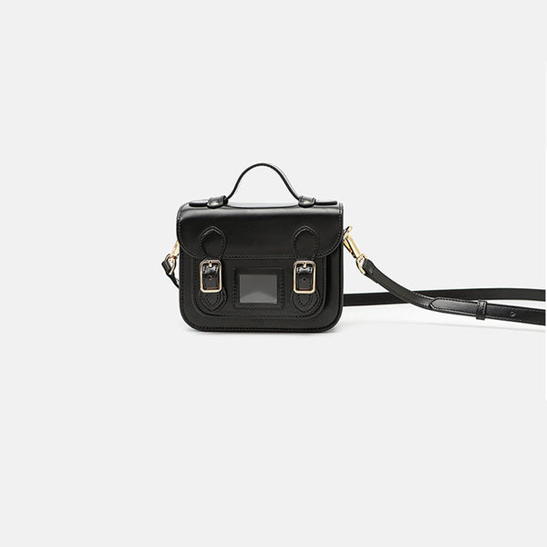 Ladies Mini Leather Crossbody Bag Brown Shoulder Bag Fashionable