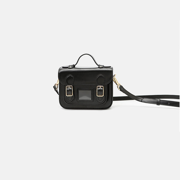 Ladies Mini Leather Crossbody Bag Brown Shoulder Bag Fashionable