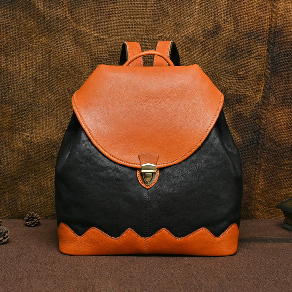 Cute Ladies Leather Rucksack Small Leather Backpack Bag Affordable